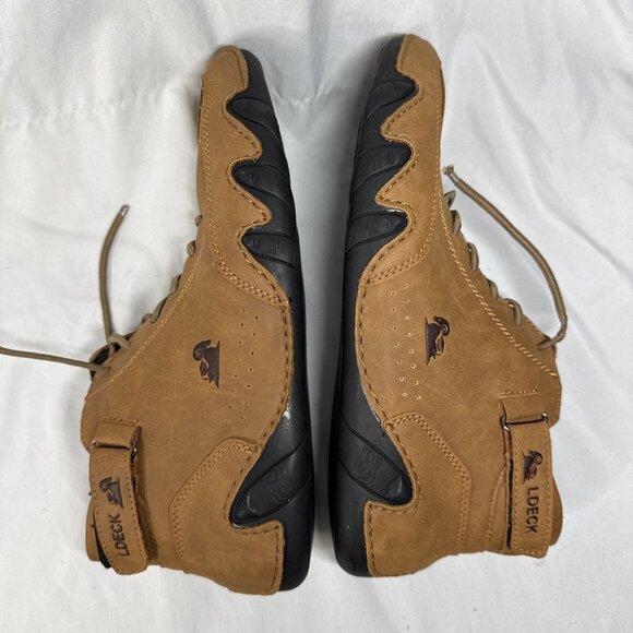 LDECK Suede High Top Shoes Mens Size 41, US 8 Tan Excellent Used Condition - Picture 8 of 10